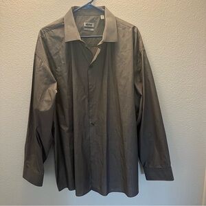 Unlisted by Kenneth Cole Button Down Gray Dress Shirt